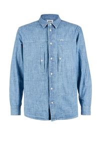 Lee - LEE SEASONAL WORKER SHIRT MĘSKA KOSZULA MATERIAŁOWA WORKWEAR BLUE L67YXQKR 112116975. Materiał: materiał #4