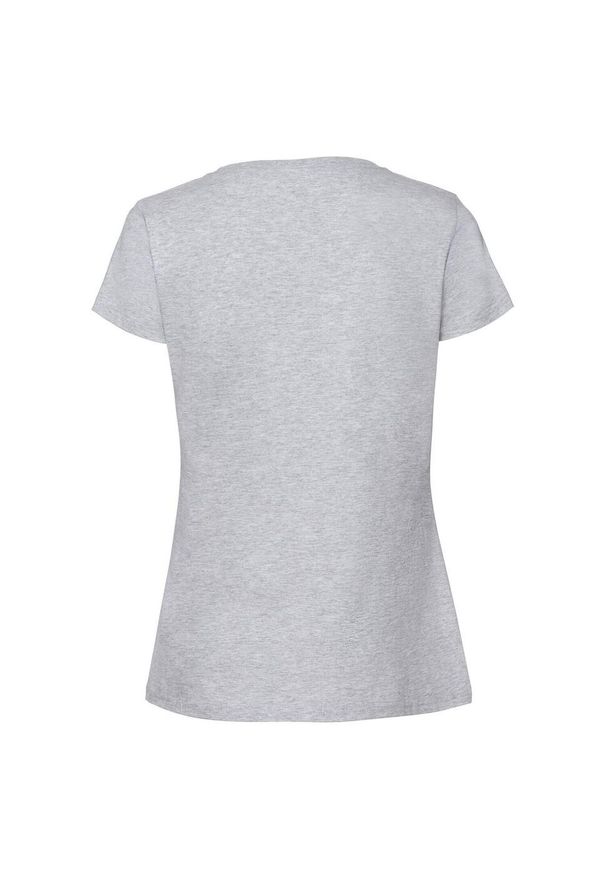 FRUIT OF THE LOOM - Koszulka Damska Iconic 195 Premium Heather T-shirt. Kolor: szary