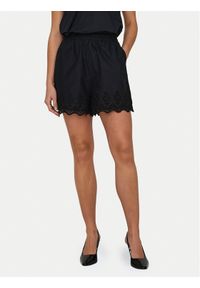 only - ONLY Szorty materiałowe Lou 15313167 Czarny Loose Fit. Kolor: czarny. Materiał: bawełna #1