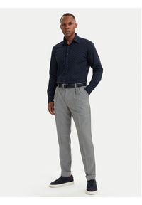BOSS Koszula Relegant_6_M 50565600 Granatowy Regular Fit. Kolor: niebieski. Materiał: bawełna #4