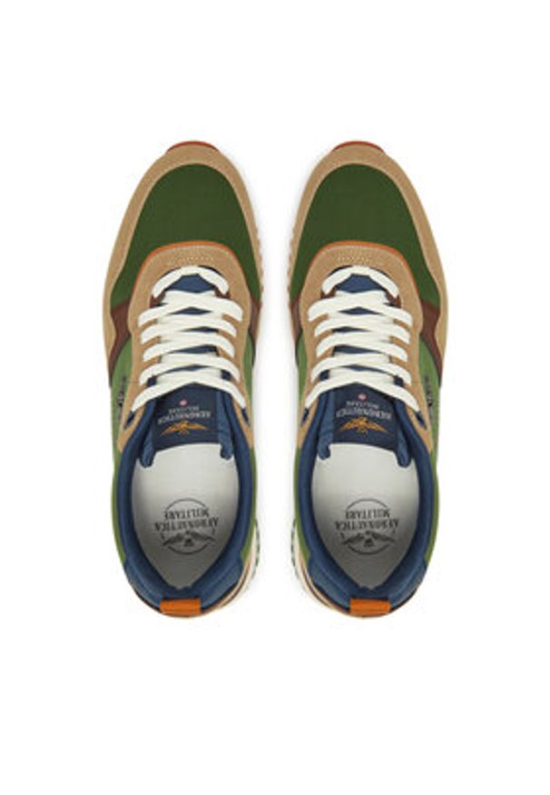Aeronautica Militare Sneakersy 251SC283CT3544 Zielony. Kolor: zielony. Materiał: skóra, zamsz