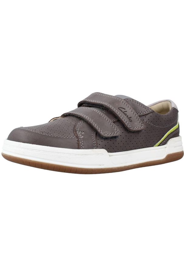 Clarks - Buty CLARKS FAWN SOLO K Szary. Kolor: szary. Materiał: skóra. Sport: turystyka piesza