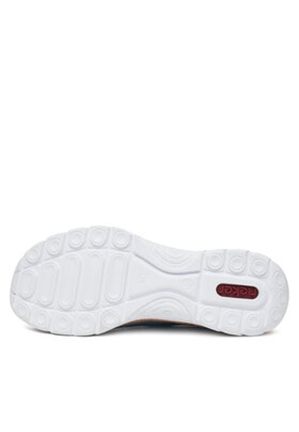 Rieker Sneakersy N42F2-14 Granatowy. Kolor: niebieski. Materiał: skóra