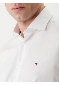 TOMMY HILFIGER - Tommy Hilfiger Koszula MW0MW43122 Biały Slim Fit. Kolor: biały. Materiał: bawełna #4