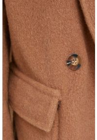 Answear Lab płaszcz z wełną kolor brązowy przejściowy. Kolor: brązowy. Materiał: wełna. Styl: wakacyjny