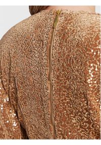 Closet London Sukienka koktajlowa JD875 Brązowy Regular Fit. Kolor: brązowy. Materiał: syntetyk. Styl: wizytowy #2