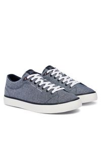 TOMMY HILFIGER - Tommy Hilfiger Tenisówki Th Hi Vulc Core Low Chambray FM0FM05818 Niebieski. Kolor: niebieski. Materiał: materiał #2