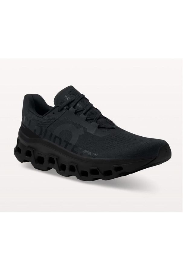 Buty do biegania męskie On Running Cloudmonster Czarne. Kolor: wielokolorowy, czarny, szary. Materiał: guma, materiał, syntetyk. Sport: bieganie