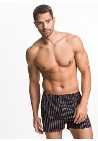 bonprix - Luźne bokserki z bawełnianego dżerseju (3 pary). Kolor: czarny. Materiał: jersey, bawełna #1