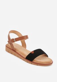 Renee - Czarne Sandały VICES w Stylu Basic z Paskiem z Klamerką Loretha. Okazja: na co dzień. Zapięcie: pasek. Kolor: czarny. Styl: casual, street #9