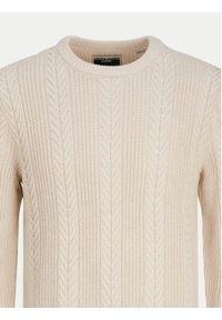 Jack & Jones - Jack&Jones Sweter 12261436 Beżowy Regular Fit. Kolor: beżowy. Materiał: bawełna #3