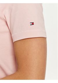 TOMMY HILFIGER - Tommy Hilfiger T-Shirt Script WW0WW42589 Różowy Regular Fit. Kolor: różowy. Materiał: bawełna