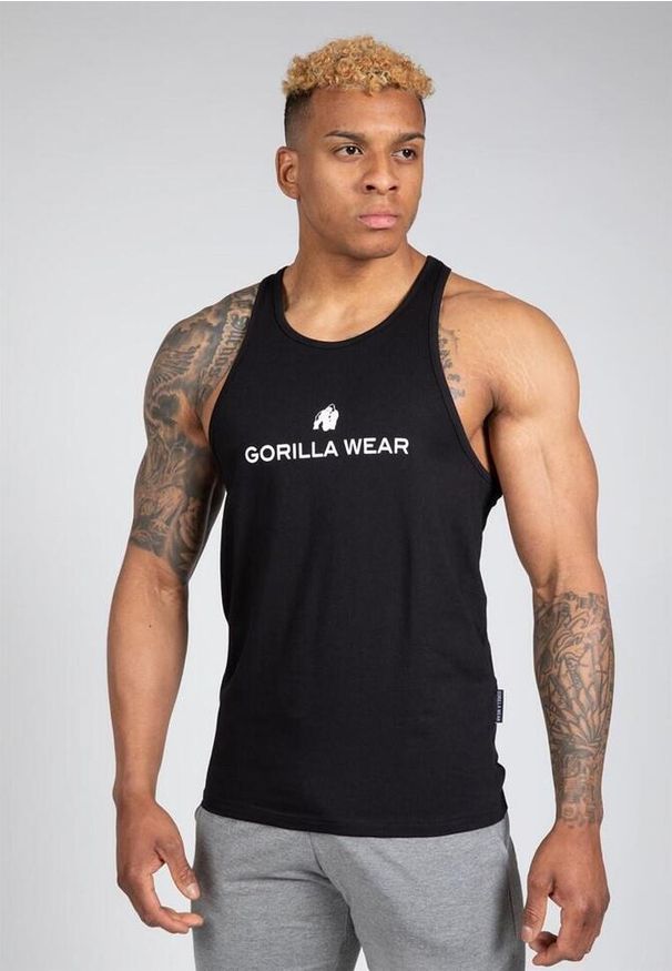 GORILLA WEAR - Carter Elastyczny Top bez rękawów - Czarny. Kolor: czarny. Długość rękawa: bez rękawów