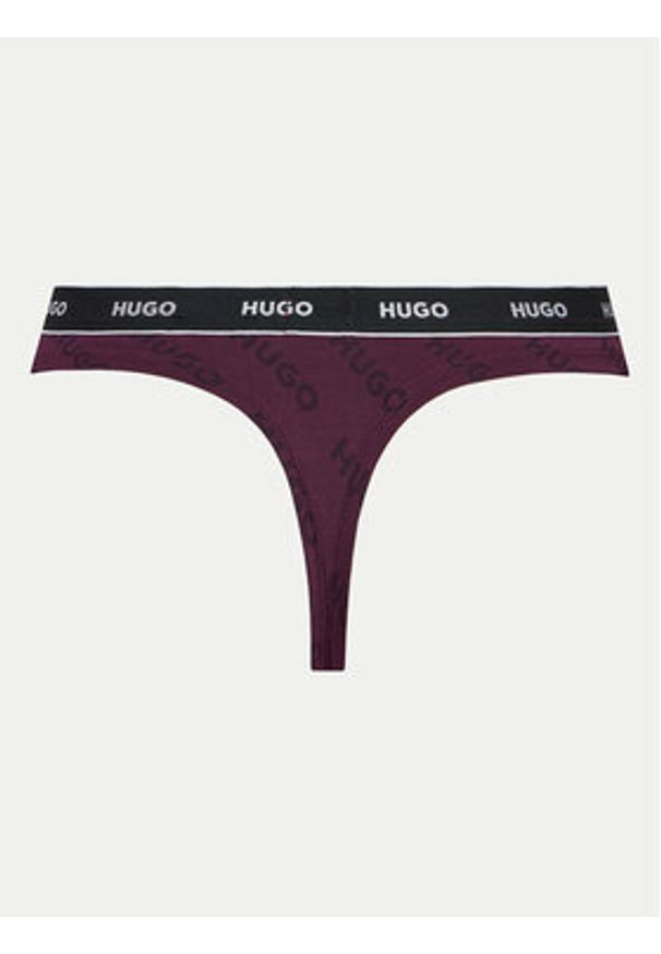 Hugo - HUGO Komplet stringów 50495870 Kolorowy. Materiał: bawełna. Wzór: kolorowy