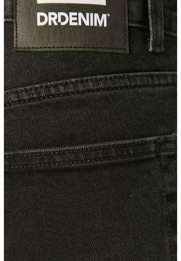 Dr. Denim - Szorty jeansowe. Okazja: na co dzień. Kolor: czarny. Materiał: denim, jeans. Styl: casual