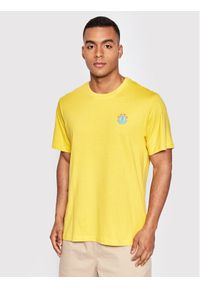 Element T-Shirt Kass C1SSL8 Żółty Regular Fit. Kolor: żółty. Materiał: bawełna