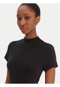 TOMMY HILFIGER - Tommy Hilfiger Sukienka codzienna WW0WW47860 Czarny Slim Fit. Okazja: na co dzień. Kolor: czarny. Materiał: wiskoza. Typ sukienki: proste. Styl: casual #4