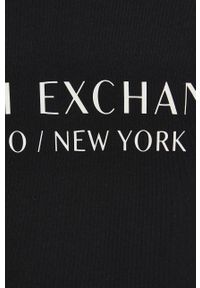 Armani Exchange Bluza bawełniana męska kolor czarny z nadrukiem. Okazja: na co dzień. Kolor: czarny. Materiał: bawełna. Wzór: nadruk. Styl: casual #5