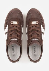 Renee - Brązowe Sneakersy Klasyczne Tenisówki z Zamszu Naturalnego Talanashta. Okazja: na co dzień. Kolor: brązowy. Materiał: zamsz #5