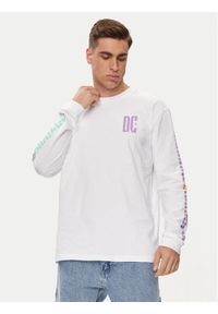 DC Shoes Longsleeve Sportster Hls ADYZT05371 Biały Regular Fit. Kolor: biały. Materiał: bawełna. Długość rękawa: długi rękaw