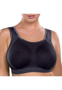 ANITA ACTIVE - Stanik do biegania extreme control plus z wysoki poziomem podtrzymywania. Kolor: czarny, biały, wielokolorowy. Materiał: poliester, elastan, poliamid. Sport: bieganie #1