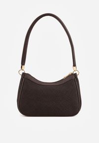 Born2be - Brązowa Elegancka Torebka Bagietka na Ramię z Dodatkowym Paskiem Phalese. Kolor: brązowy. Wzór: gładki. Styl: elegancki. Rodzaj torebki: na ramię #1