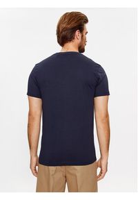 GANT - Gant T-Shirt Shield 2003185 Granatowy Slim Fit. Kolor: niebieski. Materiał: bawełna