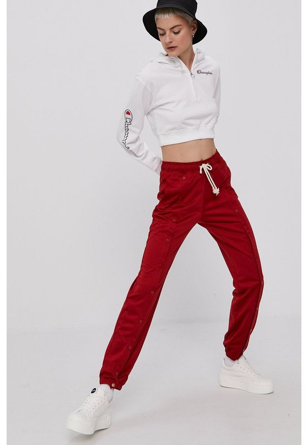 Champion - Bluza bawełniana. Okazja: na co dzień. Kolor: biały. Materiał: bawełna. Styl: casual