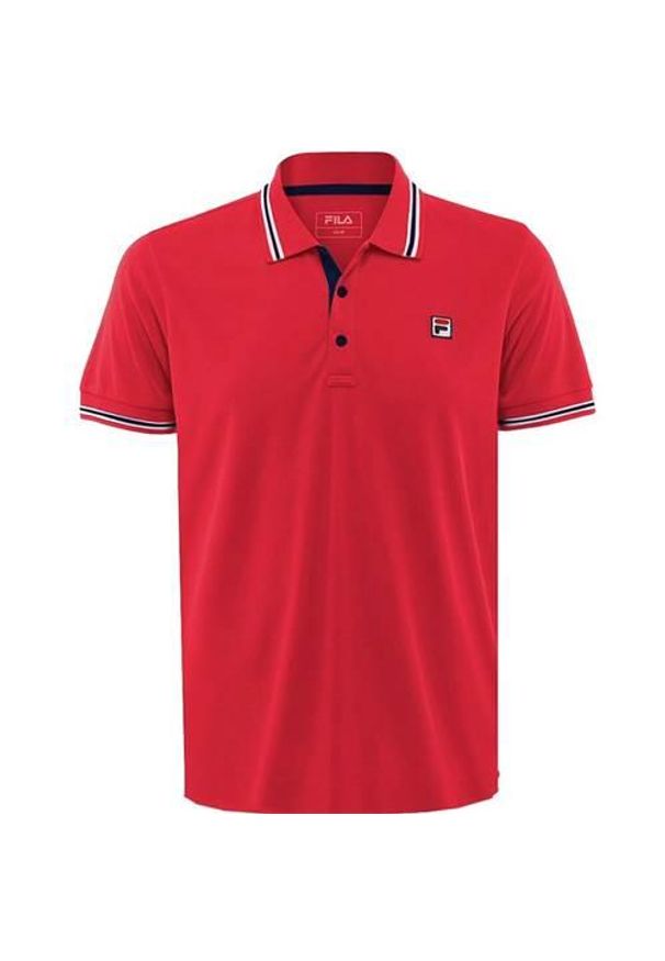 Koszulka sportowa męska Fila Polo Piro. Typ kołnierza: polo. Kolor: czerwony. Materiał: poliester, bawełna. Styl: sportowy