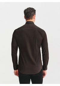 Pako Lorente - PAKO LORENTE – Brązowa koszula męska. Kolor: brązowy. Materiał: bawełna, elastan. Długość rękawa: długi rękaw. Długość: długie #4