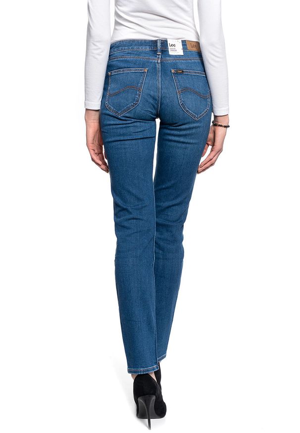 Lee - DAMSKIE SPODIE JEANSOWE LEE MARION STRAIGHT MID WORN IN RAY L301NOWH 112105868