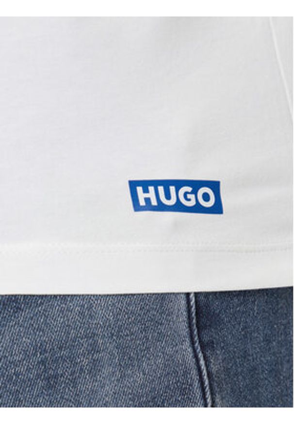 Hugo - HUGO Komplet 2 t-shirtów Naolo 50546933 Biały Regular Fit. Kolor: biały. Materiał: bawełna