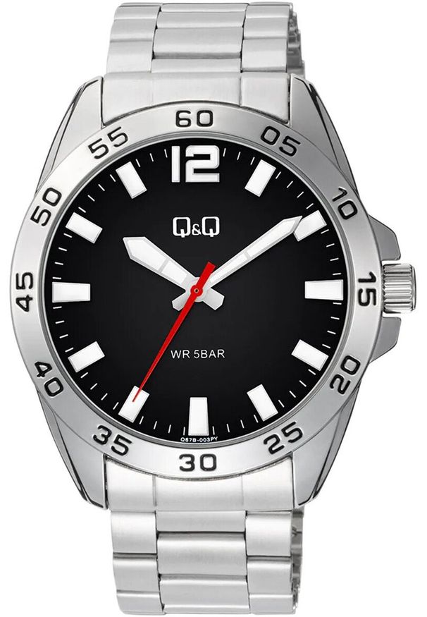 Zegarek męski QQ Q87B-003P srebrny. Kolor: srebrny