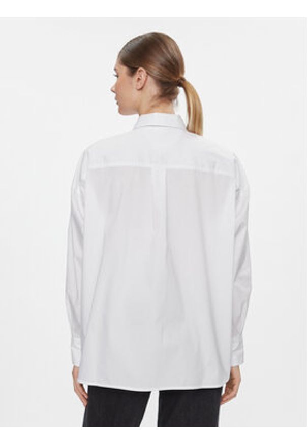 Tommy Jeans Koszula Tjw Ovs Cotton Shirt Ext DW0DW17356 Biały Regular Fit. Kolor: biały. Materiał: syntetyk, bawełna