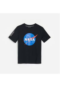 Reserved - Bawełniany t-shirt NASA - Czarny. Kolor: czarny. Materiał: bawełna #1