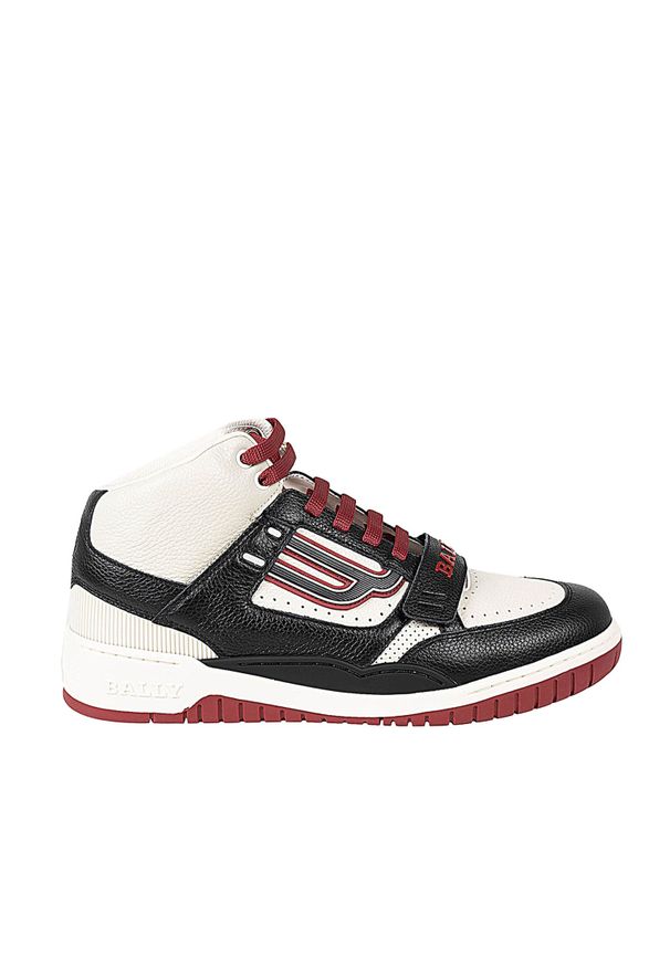 Bally Sneakersy "Kuper-T" | 6230961 | Kuper-T | Mężczyzna | Czarny, Biały, Czerwony, Bordowy. Wysokość cholewki: za kostkę. Zapięcie: rzepy. Kolor: czarny, czerwony, biały, wielokolorowy. Materiał: tkanina, skóra