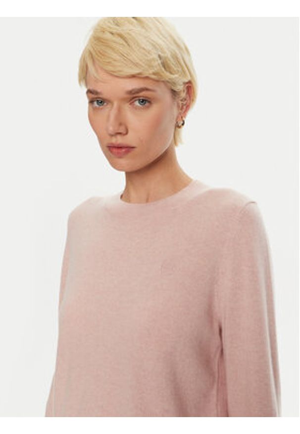 TOMMY HILFIGER - Tommy Hilfiger Sweter WW0WW43202 Różowy Regular Fit. Kolor: różowy. Materiał: kaszmir