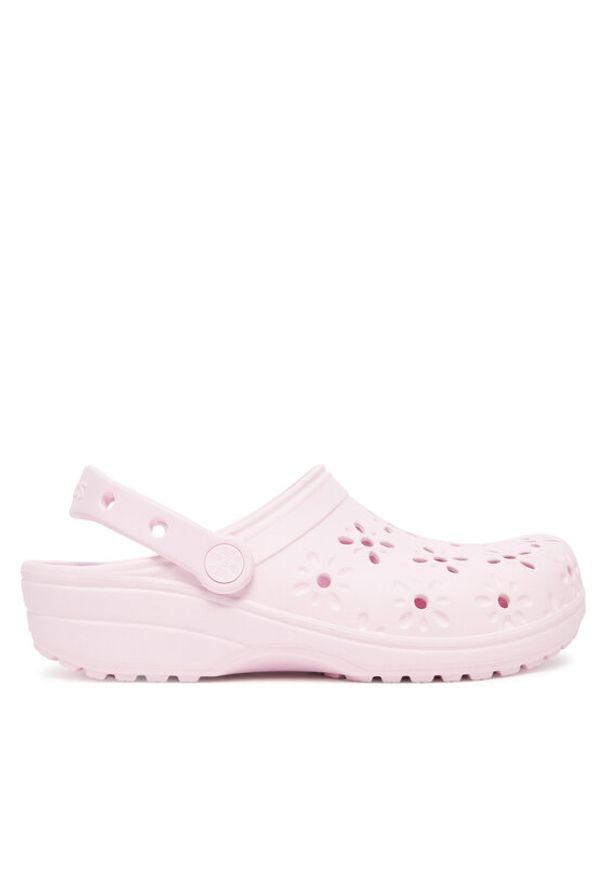 Crocs Klapki Classic Floral Cut Out Clog 210927 Różowy. Kolor: różowy