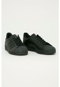 adidas Originals - Buty skórzane Superstar. Nosek buta: okrągły. Zapięcie: sznurówki. Kolor: czarny. Materiał: skóra. Model: Adidas Superstar #2