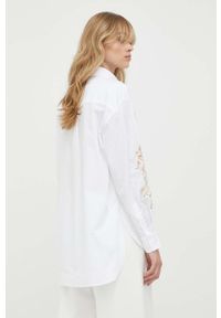 MAX&Co. koszula bawełniana damska kolor biały relaxed z kołnierzykiem klasycznym. Typ kołnierza: kołnierzyk klasyczny. Kolor: biały. Materiał: bawełna. Długość: długie. Wzór: haft. Styl: klasyczny #4