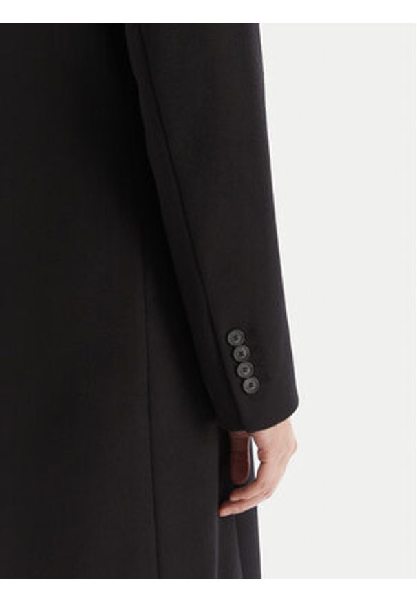 BOSS Płaszcz wełniany Classin 50548371 Czarny Regular Fit. Kolor: czarny. Materiał: wełna