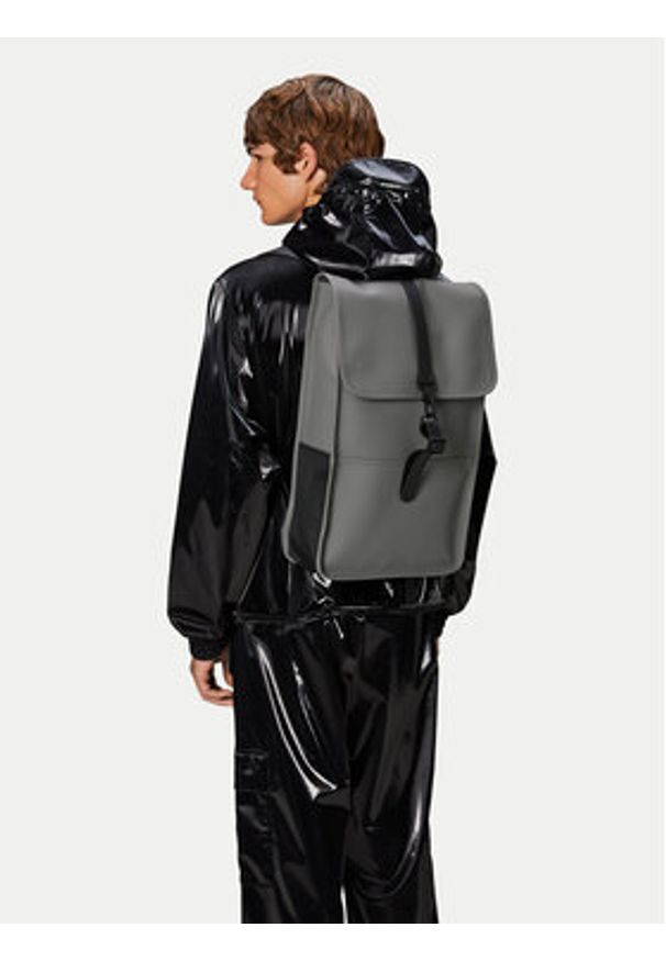 Rains Plecak Backpack W3 13000 Szary. Kolor: szary. Materiał: materiał