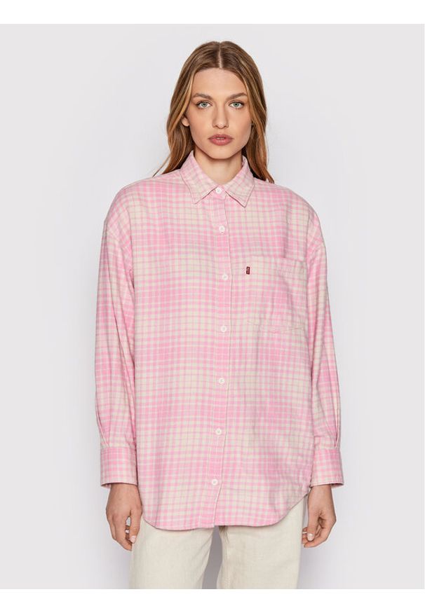 Levi's® Koszula Nola A3362-0004 Różowy Loose Fit. Kolor: różowy. Materiał: bawełna
