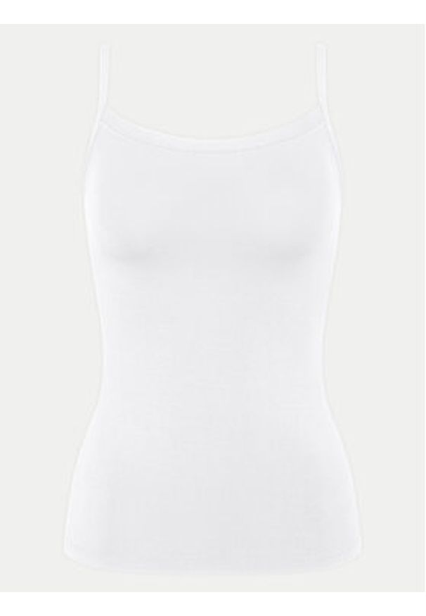 Triumph Top Sense Of Modal 10224795 Biały Slim Fit. Kolor: biały. Materiał: syntetyk