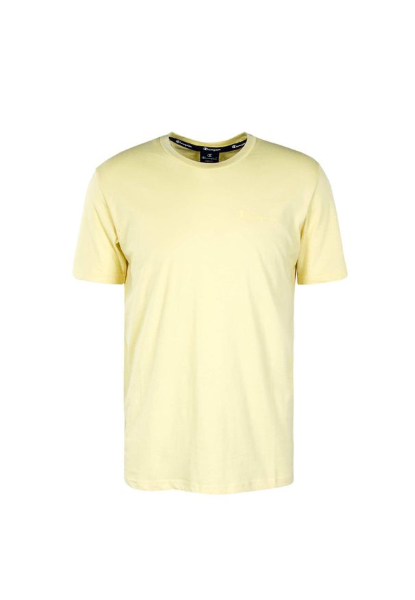 Champion - Koszulka T-shirt sportowa męska CHAMPION bawełna. Kolor: żółty. Materiał: bawełna. Sport: turystyka piesza