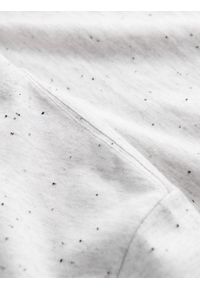 Ombre Clothing - T-shirt męski z ozdobnym efektem confetti - kremowy V1. Okazja: na co dzień. Kolor: kremowy. Materiał: bawełna. Wzór: jednolity. Styl: casual #8