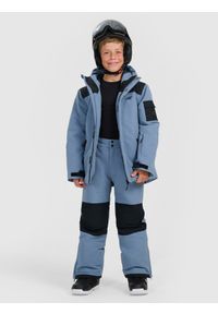 4f - 4F Spodnie snowboardowe membrana 10000 chłopięce - granatowe 140 (9-10 lat). Kolor: niebieski. Materiał: materiał, poliester. Sezon: lato. Sport: snowboard #1