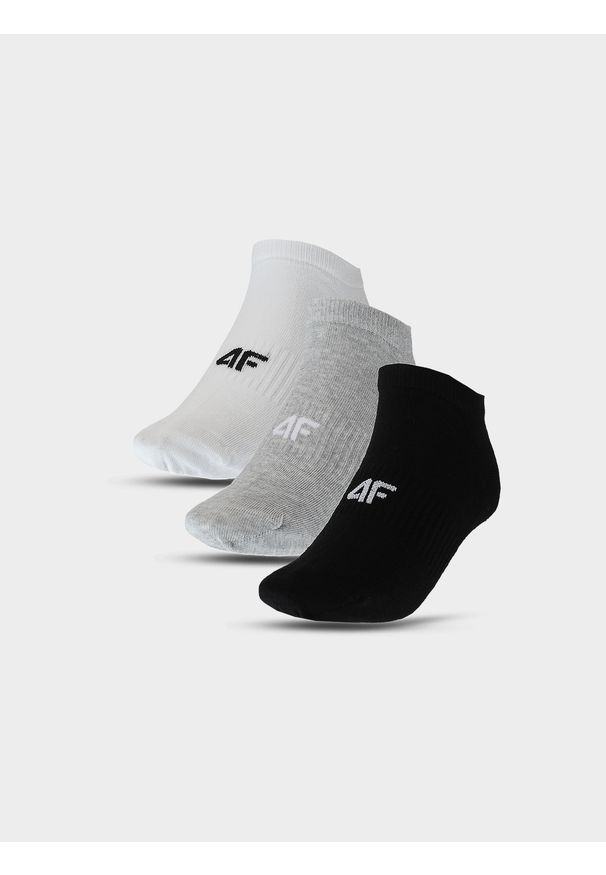 4f - 4F Skarpety casual przed kostkę (3-pack) męskie - multikolor 39-42. Kolor: wielokolorowy. Materiał: bawełna, włókno, materiał, poliamid