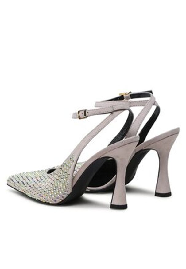 Pinko - PINKO Sandały Lisette Slingback PE BLKS1 100566 A0N6 Szary. Kolor: szary. Materiał: zamsz, skóra