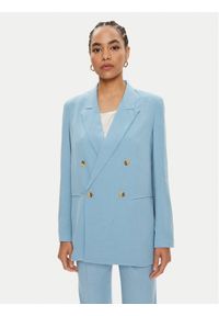 ViCOLO Marynarka TB1567 Niebieski Relaxed Fit. Kolor: niebieski. Materiał: wiskoza #1